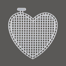 Канва KPL-05 Gamma пластиковая 100% полиэтилен 7 x 8 см 10 шт сердце малое  фото 3