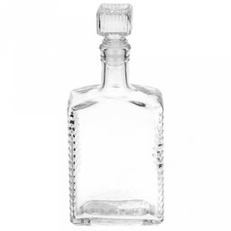 Графин (штоф) стеклянный Виталий-1 0,5л, 6,5х9х23см, с пробкой (Россия)