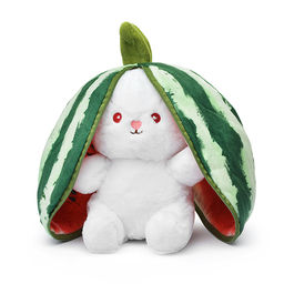 Мягкая игрушка "Заяц арбузик" 27см
