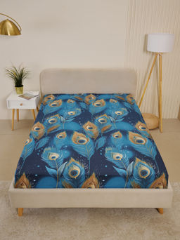 Простыня бязь люкс - Перо павлина 150х215