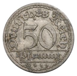 50 пфеннигов 1919 года А Германия