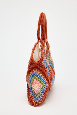CROCHET MINI BUCKET BAG WITH BEADS - Zara фото 4