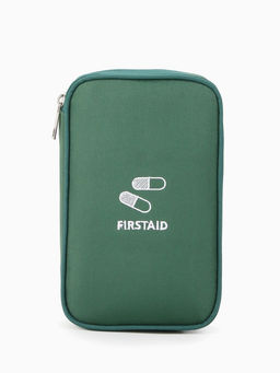 Косметичка-аптечка дорожная на молнии, Firstaid, зелёная