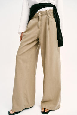 JEANS Z1975 WIDE LEG TIRO ALTO PINZAS / Arena - Zara фото 3
