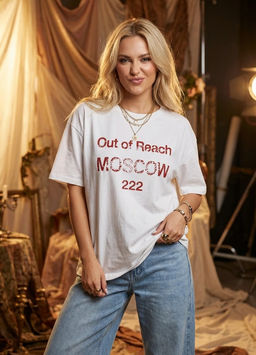 K13506 Футболка OVER SIZE (хлопок) БЕЛЫЙ