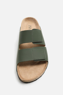 RUBBERISED DOUBLE-STRAP SANDALS - Zara фото 7