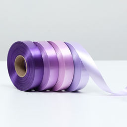 Цена за 4 шт. Лента для декора и подарков, сиреневый, 2 см х 45 м