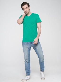 Фуфайка (футболка) мужская BY201-17001/4. ХБ18-5642 изумруд