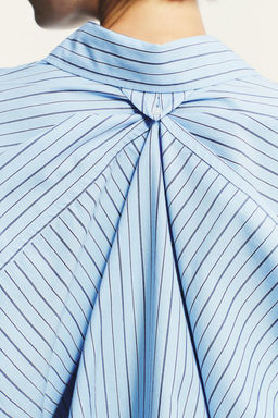 OVERSIZE STRIPED POPLIN SHIRT - Zara фото 6
