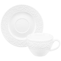 Чайная пара 2 пр. 250 мл 12*9,3*7 см "Ажур" фарфор NEW BONE CHINA