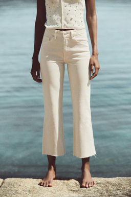 TRF CROPPED FLARE HIGH-WAIST JEANS - Zara фото 15