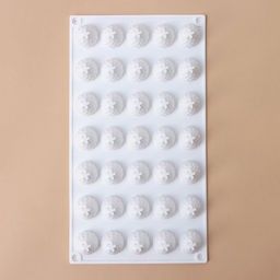 Форма для муссовых десертов и выпечки KONFINETTA Ежевика, силикон, 29?16?2,5 см, 35 ячеек (2,8?2,5 см), цвет белый фото 4