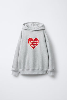HEART PRINT SWEATSHIRT