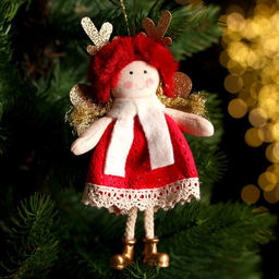 Новогодняя подвеска Куколка 8,5 3,5 16,5 см, МИКС