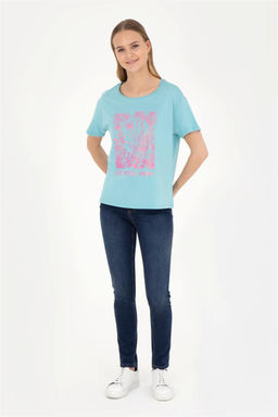 Женская мятная футболка - U.s. polo assn фото 4