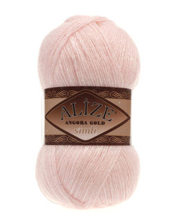 Ангора голд сим (Angora gold sim) пряжа Alize 20%шерсть 5%метанит 75%акрил 5х100г/500м фото 14