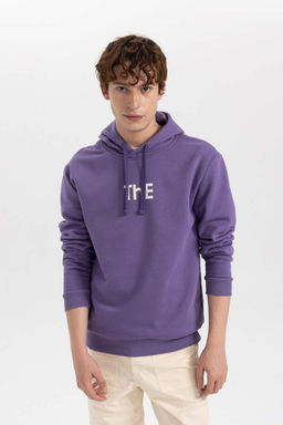 Толстовка обычного кроя с капюшоном и принтом