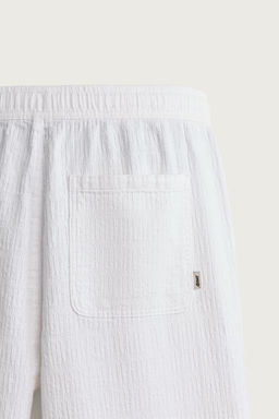 PANTAL?N RELAXED FIT JACQUARD LAVADO / Blanco - Zara фото 9