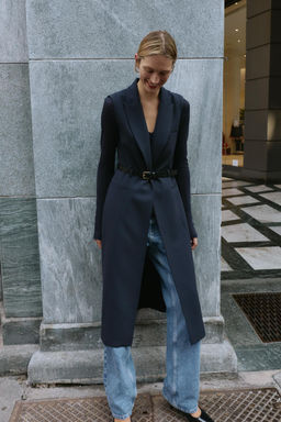 LONG WAISTCOAT WITH BELT