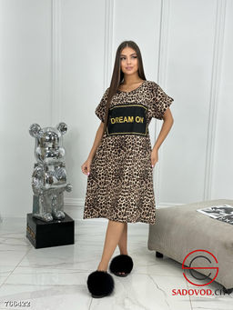 Женская туника с леопардовым принтом