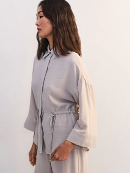 Блуза свободного кроя с кулиской / Zarina  фото 4