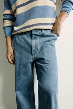PANTAL?N CHINO DENIM STRAIGHT FIT / Azul claro - Zara фото 5