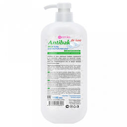 Средство для мытья посуды "Antibak de Luxe" 1,1л, 10х7х24см, антибактериальный гель (Казахстан)