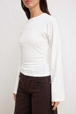 Ekru _spanyol Kol B_zg_ Detayl_ Regular/Normal Kal_p _rme Bluz TWOAW26BZ00293 - Trendyolmilla фото 3