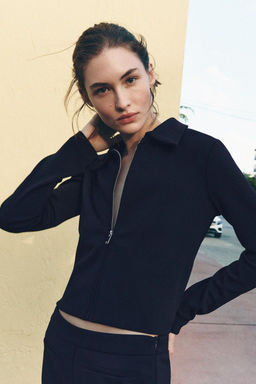 CREPE ZIP-UP JACKET - Zara фото 15