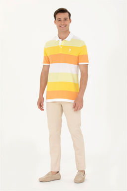 U. S. Polo Assn Мужская оранжевая футболка с воротником-поло - U.s. polo assn фото 11