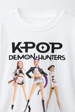 CAMISETA ESTAMPADO KPOP DEMON HUNTERS NETFLIX  / Blanco - Zara фото 3