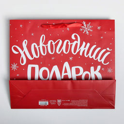 Цена за 2 шт. Пакет подарочный «Новогодний подарок», ML 23×27×11.5 см