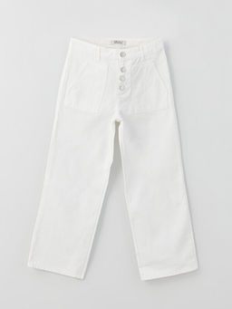 Basic Geni? Pa?a K?z ?ocuk Pantolon - Waikiki фото 3