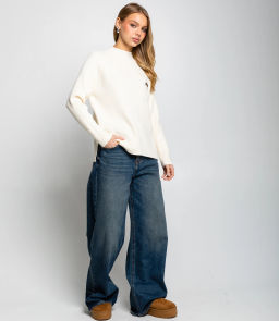 Джемпер #КТ8210, кремовый