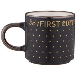 Кружка Lefard But First Coffee 390 мл чёрная  фото 4