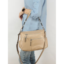Сумка женская натуральная кожа GU 2033-7795, 2отд, плеч/ремень, бежевый SALE 254575 - Adelia фото 10