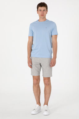 Erkek Regular Fit Bisiklet Yaka A__k Mavi Basic Ti__rt Sepette S_rpriz _ndirim - U.s. polo assn фото 4