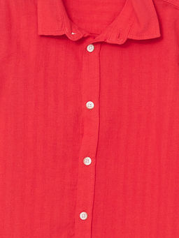 Uzun Kollu Dokulu Erkek ?ocuk G?mlek