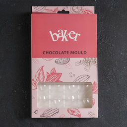 Форма для шоколада KONFINETTA Плитка с колечками, 27.5?17.5?2.5 см, 3 ячейки 15.3?7.5?0.8 см, прозрачная  фото 5