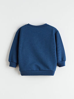 Bask?l? Erkek ?ocuk Sweatshirt