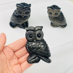 Фигурка Сова из золотистого Обсидиана