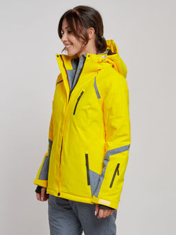 Горнолыжная куртка женская зимняя желтого цвета 2316J - Chunmai фото 2