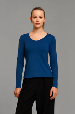 Арт. 12802/2 Лонгслив облегающий 44-50 (4 шт) Цвет:джинс - Калинка фото 6