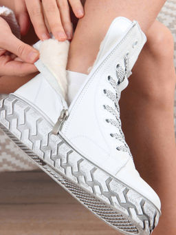 Ботинки 215.icebergw.White/Шерсть