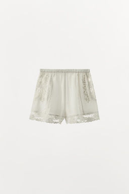 LIMITED EDITION EMBROIDERED LACE SHORTS - Zara фото 4