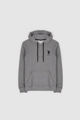 Erkek Gri Melanj Basic Sweatshirt - U.s. polo assn фото 6