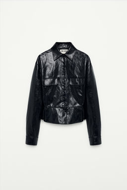 FAUX LEATHER PEPLUM JACKET - THE ITEM ZARA WOMAN фото 6