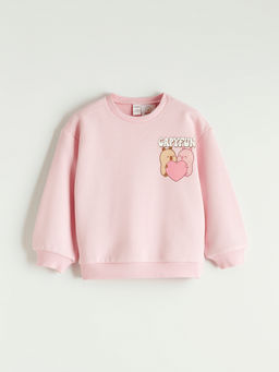 Capyfun Bask?l? K?z Bebek Sweatshirt