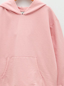 Kap??onlu Basic Uzun Kollu K?z ?ocuk Sweatshirt - Waikiki фото 3