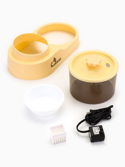 Фонтан для животных с миской, 34×17.5×11.5 см, бежевый